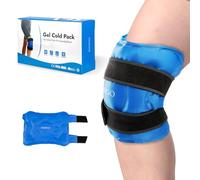 KIMIGO Bolsa Hielo para Aliviar el Dolor de Rodilla, Bolsas Gel Frio Reutilizables con Correas, Envoltorio de Gel Frío Reutilizable, Bolsa Gel Frio para Lesiones Rodilla para Hinchazón, Esguinces