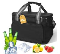 KIMIGO Bolsa Termica Porta Alimentos 15L,Bolsa Térmica Portátil para Pícnic,Bolsa Nevera Portatil,Bolsa Isotermica,Bolsa Porta Alimentos para Fiambrera Picnic,Playa,Trabajo,Almuerzo,Oficina,Escuela