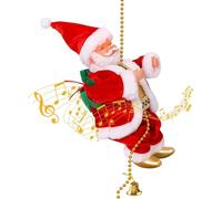 KIMIGO Christmas Electric Climbing Santa,Navidad Escalada Santa,Santa Climbing Rop,Electric Rope Climbing Santa Adecuado para Fiestas navideñas/Interiores/Exteriores/decoración de árboles de Navidad