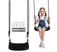 KIMIGO Columpios Infantiles,Columpio Infantil,Asiento de Columpio para Niños,Altura Ajustable con 2 Correas para Hamaca y 4 Mosquetones,Dispositivo de Escalada y Columpios,Jardín,Camping