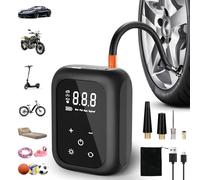 KIMIGO Compresor Aire Portatil,6000Mah Inflador Ruedas Coche 150 PSI (10,3 Bar), Mini Bomba de Aire Bicicleta Electrica con Recargable y Pantalla LED para Coches, Motos, Bicicletas, Anillo de Natación