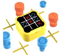 KIMIGO Electrónico Tic TAC Toe Bolt,Juegos de Viaje Portátiles 5 en 1,Juego de Fiesta Familiar,Juegos para Niños para Educación y Crecimiento de la Memoria para Todas Las Edades(Amarillo)