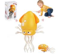 KIMIGO Juguete de Mágico Eléctrico Pulpo Bailarín Gateo con LED y Música, Electric Dancing Octopus Toy para Tummy Time Bebe 6-12 Meses, Regalo para Niños y Niñas 1 2 3 4 5 Año Cumpleaños o Navidad