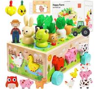 Kimigo Juguetes Montessori de Madera 1-4 Años - Juegos Educativos y Desarrollo de Habilidades Motoras