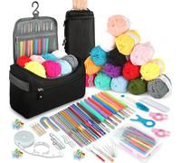 KIMIGO Kit de Ganchillo para Adultos Principiantes - Juego de Agujas de Crochet