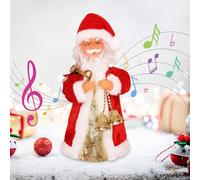 KIMIGO Papá Noel Eléctrico,Decoración Navideña de Papá Noel Bailando con Música,Juguete de Navidad Divertido y Animado para el Alféizar de la Ventana,la Sala de Estar,la Mesa y la Chimenea