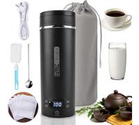 KIMIGO Pequeño Hervidor de Agua Portátil,500ml 4-Temperaturas Hervidor de Agua Eléctrico,Taza de Agua Eléctrica con Ajuste de La Temperatura,316 Materiales Inoxidables,para Hacer Leche,Café y Té