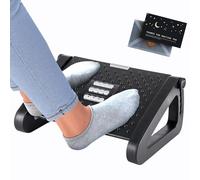 KIMIGO Reposapies de Oficina,6 Pisos de Altura Ajustable Antideslizante Reposapies,Reposa Pies con Función de Masaje para y Brindar Apoyo Físico,para Oficina,Hogar