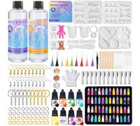 KIMIGO Resina Epoxi Kit Fabricación de Joyas 512ml, Resina Epoxi Transparente Manualidades, Moldes Resina Epoxi para Bricolaje, Decoración, Artesanía, Joyería