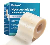 Kimihome Rollo de vendas hidrocoloides de gel, 2.5 x 16.4 pies, parche de vendas hidrocoloides con autoadhesivo, corte a medida, cinta ultra absorbente para ampollas, cuidado del acné, kit de primeros