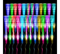 Kimimara Bastones Luminosos de Fibra, Varillas Luminosas de LED de Colores, Juguetes para Fiestas Nocturnas, Discotecas, Conciertos, Clubes, Carnaval, Bodas (24pcs)