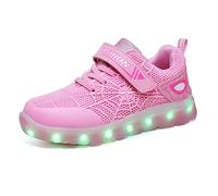 KIMIME PIKL LED Zapatos Verano Ligero Transpirable Impermeable Bajo 7 Colores USB Carga Luminosas Parpadeo Deporte de Zapatillas con Luces Los Mejores Regalos para Niños Niñas Cumpleaños de Navidad
