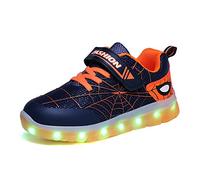 KIMIME PIKL LED Zapatos Verano Ligero Transpirable Impermeable Bajo 7 Colores USB Carga Luminosas Parpadeo Deporte de Zapatillas con Luces Los Mejores Regalos para Niños Niñas Cumpleaños de Navidad