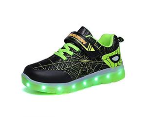 KIMIME PIKL LED Zapatos Verano Ligero Transpirable Impermeable Bajo 7 Colores USB Carga Luminosas Parpadeo Deporte de Zapatillas con Luces Los Mejores Regalos para Niños Niñas Cumpleaños de Navidad