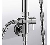 KIMISS 1 * desviador de Ducha G1/2 desviador de Ducha de BañO de Cobre Redondo Montado En La Pared Co Ccesorios BáSicos