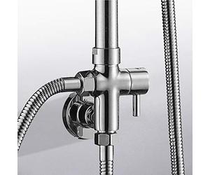 KIMISS 1 * desviador de Ducha G1/2 desviador de Ducha de BañO de Cobre Redondo Montado En La Pared Co Ccesorios BáSicos