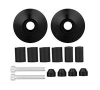 KIMISS 1 par de tapas de manillar de motocicleta, Universal CNC aleación de aluminio Manillar de motocicleta Tapón de extremo de barra(Negro)