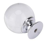 KIMISS 1 Perilla de Cajón con Forma de Bola de Cristal de 30mm para Armarios y Guardarropas, Elegante Manija de Gabinete con Acabado Cromado, 1 Uds.