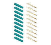 KIMISS 10 Conectores Macho Tipo Banana de 2 Mm Chapados en Oro con Carcasa de Metal Aislada para Equipos de Prueba (Green)