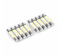 KIMISS 10 piezas 3-SMD 29-30mm 6641 12V Luz LED de festón (blanco xenón) Visera solar Espejo de vanidad Bombillas LED reemplazan la bombilla original 6614F y TS-14V1CP