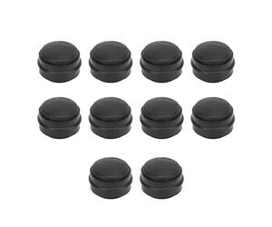 KIMISS 10 Piezas Tapón de Tornillo de Purga de Freno 222101 Tapa de Grasa de Purga Tapa de Ajuste de Grasa de Goma Tapa de Cubierta de Pezón Negra para Automóvil Motocicleta