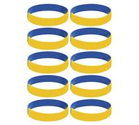 KIMISS 10 Pulseras de Goma ucranianas: Apoye a Ucrania con Cómodas Pulseras Azules y Amarillas para Hombres y Mujeres, Ideales para Fanáticos de los Deportes Eventos