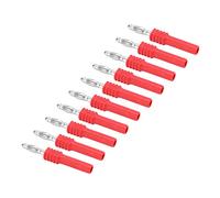 KIMISS 10 Uds. Apto para Conector de Clavija de Plátano J.20025, Adaptador Macho de 4mm a Hembra de 2mm para Multímetros y Equipos Electrónicos (Rojo)