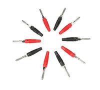 KIMISS 10 Uds. Conectores Banana de 4mm para Altavoces, Pruebas de Amplificadores y Proyectos de Bricolaje, Conectores Niquelados