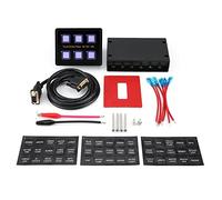 KIMISS 12V/24V 6 Gang LED Panel de interruptor, Cuadro de panel de control de pantalla táctil para Coche Barco de Universal