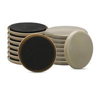 KIMISS 16 Deslizadores Redondos para Muebles de 3,5 Pulgadas para un Fácil Movimiento en Pisos Duros y C et, No Más Tensión Al Mover Artículos Pesados (Brown)