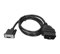 KIMISS 16Pin OBD2 a RS232 DB9 Cable adaptador de diagnóstico, adaptador de interfaz de diagnóstico de coche ABS herramienta de conector de adaptador de cable de extensión
