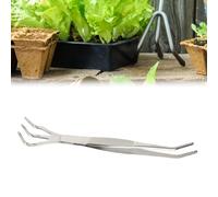 KIMISS 2 en 1 Herramienta de Bonsai y Jardinería de Acero inoxidable: Rastrillo de Raíces y Pinzas para Facilitar Cuidado de las Plantas