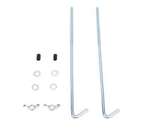 KIMISS 2 Pernos en J de Sujeción de Batería de Acero Inoxidable, Gancho en J Ajustable de 9 Pulgadas para Bandeja de Batería de Automóvil, Ajuste Universal para Reemplazo de Kit de