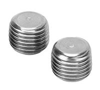 KIMISS 2 Tapones de Tubo de Rosca Macho NPT de 1/4 Pulgadas, Tapón Hexagonal Interno de Acero Inoxidable para Bloque de Motor, Bomba de Agua, Sensor de Aceite, Conector Universal