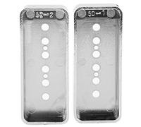 KIMISS 2 Uds Cubierta de Pastilla ABS Cromada Plateada para Barra de P90-Accesorios para Instrumentos Musicales