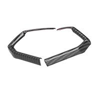 KIMISS 2 Uds Cubierta del Volante Pegatina Embellecedora de Tira de Lentejuelas para Ajuste para 3/Axela/CX-4/CX-5-elegante Mejora Interior (Fibra de Carbono Negro Brillante)