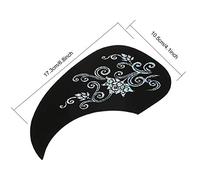 KIMISS 2 Uds Golpeador de Guitarra, Pegatina Protectora en Forma de Coma para Soportes de Púas Accesorio Acústico Autoadhesivo Accesorios de Vid Plateada (vid de flor de plata)