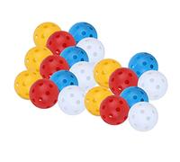 KIMISS 20 Bolas Huecas de Flujo de Aire Coloridas para Práctica en Interiores, Pelotas de Entrenamiento de Plástico Ligeras para Actividades Seguras y de Tenis