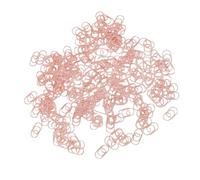 KIMISS 200 Clips de Papel en Forma de Corazón, Lindos Clips de Papel Decorativos Dorados para el Hogar, la Escuela, con Caja de Almacenamiento Transparente (Oro rosa)