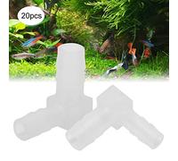 KIMISS 20pcs Aínea de Acuario, 90 ° Bomba de Aire Bomba de Aire Adaptador de Pescado Tors 90 ° L Accesorios de Plástico Accesorios de Plástico Tipón de Manguera Tubo de Conector A Tor Junta