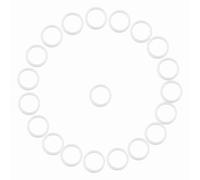 KIMISS 20pcs Soporte de Chupete Seguro, Juntas Tóricas Ficticias 20pcs Silicona o Anillos Clips de Cadena Accesorios de Cajas un Soporte para bebé Adaptador bebé (WHITE)