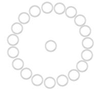 KIMISS 20pcs Soporte de Chupete Seguro, Juntas Tóricas Ficticias 20pcs Silicona o Anillos Clips de Cadena Accesorios de Cajas un Soporte para bebé Adaptador bebé (Transparente)