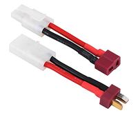 KIMISS 2Pcs/Set Adaptador de Cable T Plug Hembra/Macho a Macho/Hembra 14 AWG Accesorios RC