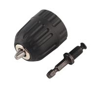 KIMISS 3/8-24UNF 0,8-10 MM Clamp/Holder de Portabrocas sin Llave con Adaptador de Varilla de Vástago Hexagonal de 1/4 Pulgadas con Herramientas de Alto Rendimiento