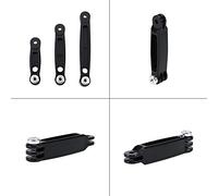 KIMISS 3 en 1 Extensión de Montaje de Poste del Brazo para 2 3 3+ 4 Sesión Material de PC Negro 108 Mm 88 Mm de 68 Mm Longitud Ajustable Accesorio de Montaje de Cámara para la Acción