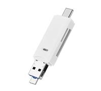 KIMISS 3 en 1, Puerto OTG Lector de Tarjetas de Memoria para Repetidor WLAN USB Tipo C Micro USB USB Extensor Booster WiFi Almacenamiento Pequeño Blanco (Blanco)
