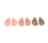 KIMISS 3 Pares Modelo de Oreja de Silicona - Orejas Artificiales Suaves y BLE en 3 Colores para la Práctica - Ideal para la Perforación, Cosmetología y Entrenamiento de Belleza