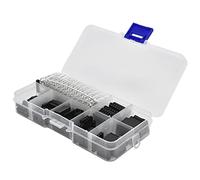 KIMISS 310 Piezas de 2,54 Mm, Conector de Cable de Puente, Kit Surtido de Carcasas de Cabezal de Clavija, Electrónica de Alto Rendimiento, Accesorios de Audio para el Hogar, Adaptadores y Conectores