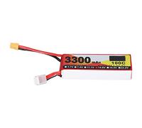 KIMISS 3300MAH 100C 14.8V 4S Lipo Battery con Enchufe XT60 para Helicópteros RC, Automóviles y aeronaves: Alta Tasa de Descarga, Tiempo de Ejecución Largo, Compatible con Múltiples Modelos