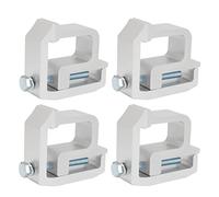 KIMISS 4 Abrazaderas de Tapa de Camión, Abrazaderas de Montaje, Tapas de Camión, Carcasa de Camper, Aleación de Aluminio, Abrazaderas de Tapa de Camión Plateadas, Universales para Camioneta